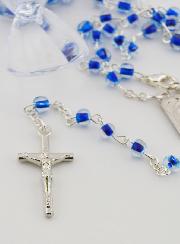Rosario Bambino Perle Blu Confezione Caramella