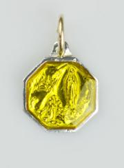Medaglia Nostra Signora di Lourdes 11mm - Giallo