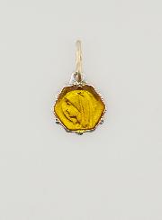 Medaglia Vergine Maria 8mm - Giallo