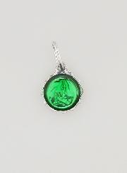 Medaglia Vergine Maria 8mm - Verde
