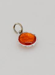 Medaglia Vergine Maria 8mm - Arancione