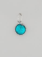 Medaglia Vergine Maria 8mm - Turchese