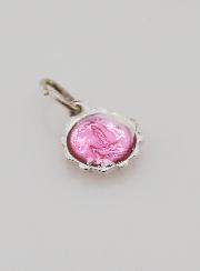 Medaglia Vergine Maria 8mm - Rosa Fucsia