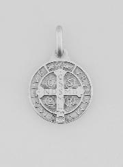 Medaglia San Benedetto in Argento Puro - 14mm