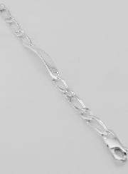 Braccialetto in Argento 19cm - Maglia Figaro 7mm
