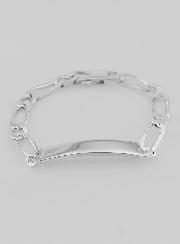 Braccialetto in Argento 19cm - Maglia Figaro 7mm