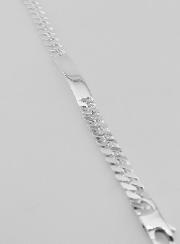 Braccialetto d'Identità in Argento 19cm - Maglia 7mm