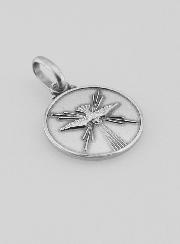 Medaglia Colomba dello Spirito Santo in Argento Puro - 14mm