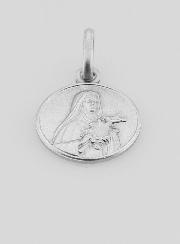 Medaglia Santa Teresa in Argento Puro - 12mm