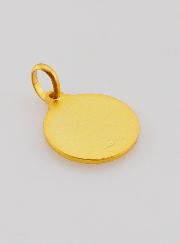 Medaglietta Colomba Spirito Santo Placcato Oro - 14mm