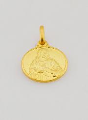 Medaglietta Sacro Cuore di Gesù Placcato Oro - 14mm