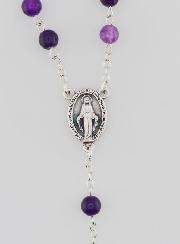 Rosario in Perle di Vera Ametista - Catena Argentata