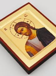 Icona del Cristo Misericordioso - Foglia d'Oro - 12 cm
