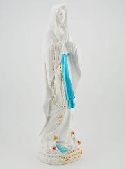 Statua Madonna di Lourdes col Rosario - 30 cm