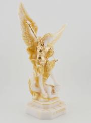 Statua San Michele Arcangelo in alabastro - 22 cm