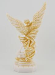 Statua San Michele Arcangelo in alabastro - 22 cm