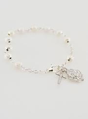 Bracciale Rosario Perle d'Argento - 19cm