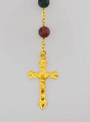 Rosario in Vere Pietra Stile Agata e Catena d'Oro