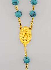 Rosario Perle Turchese e Catena d'Oro